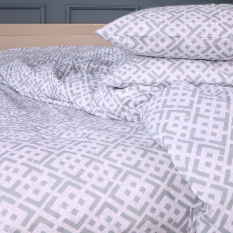 Комплект постільної білизни Бязь 17-0947 Abstract Gray - 7
