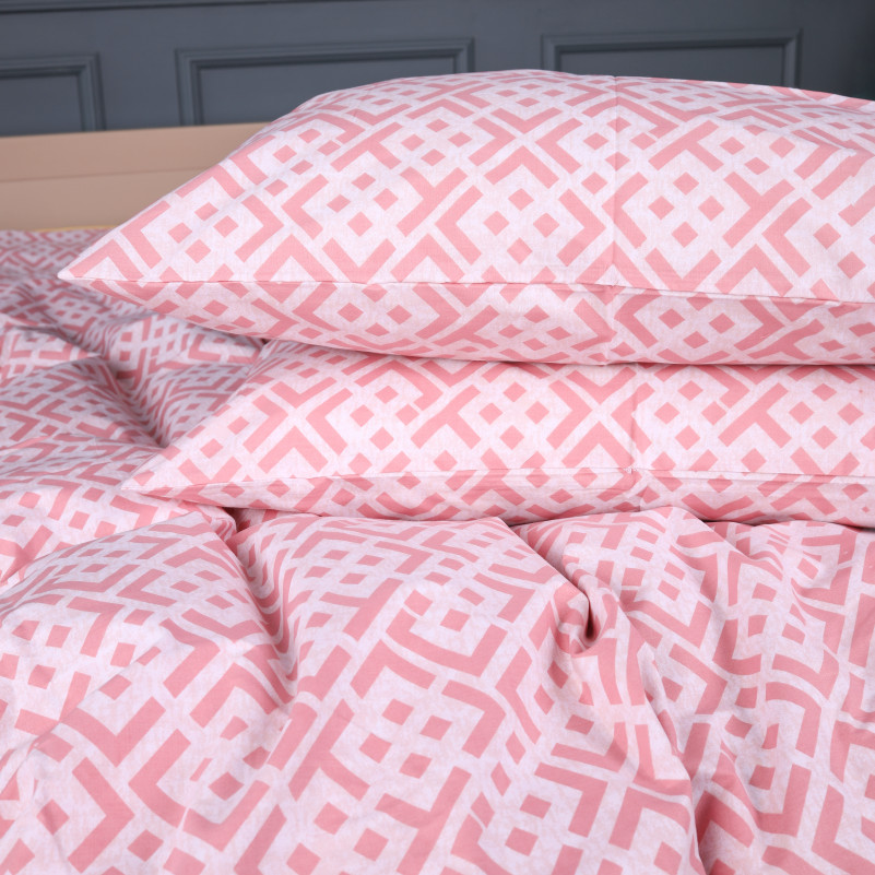 Комплект постільної білизни Бязь 17-0952 Abstract Pink - 2