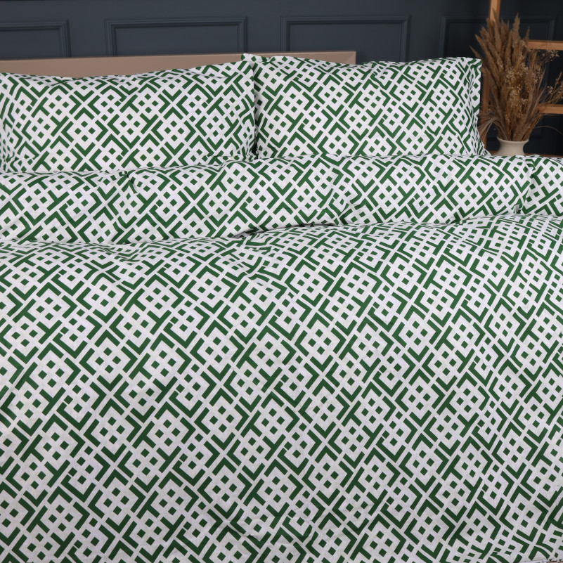 Комплект постельного белья Ranforce Elite 17-0951 Abstract Green - 4