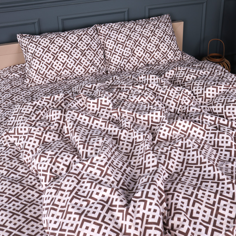 Комплект постельного белья Бязь 17-0949 Abstract Brown - 1