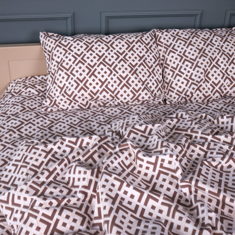 Комплект постельного белья Бязь 17-0949 Abstract Brown - 3