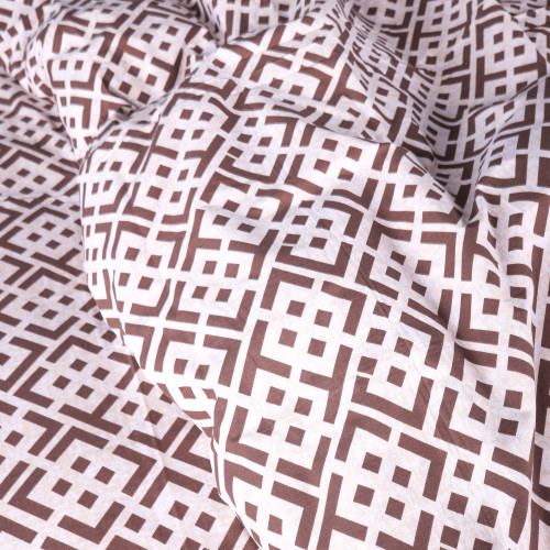 Простирадло Бязь 17-0949 Abstract Brown - 2