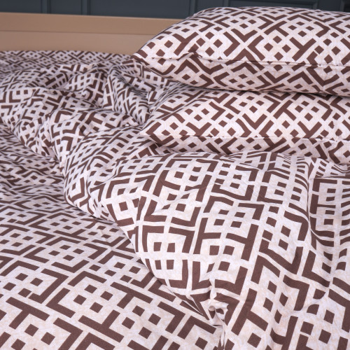 Простирадло Бязь 17-0949 Abstract Brown