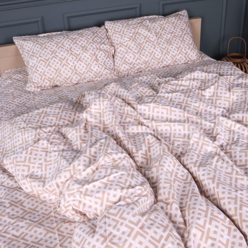 Комплект постільної білизни Бязь 17-0948 Abstract Beige - 1