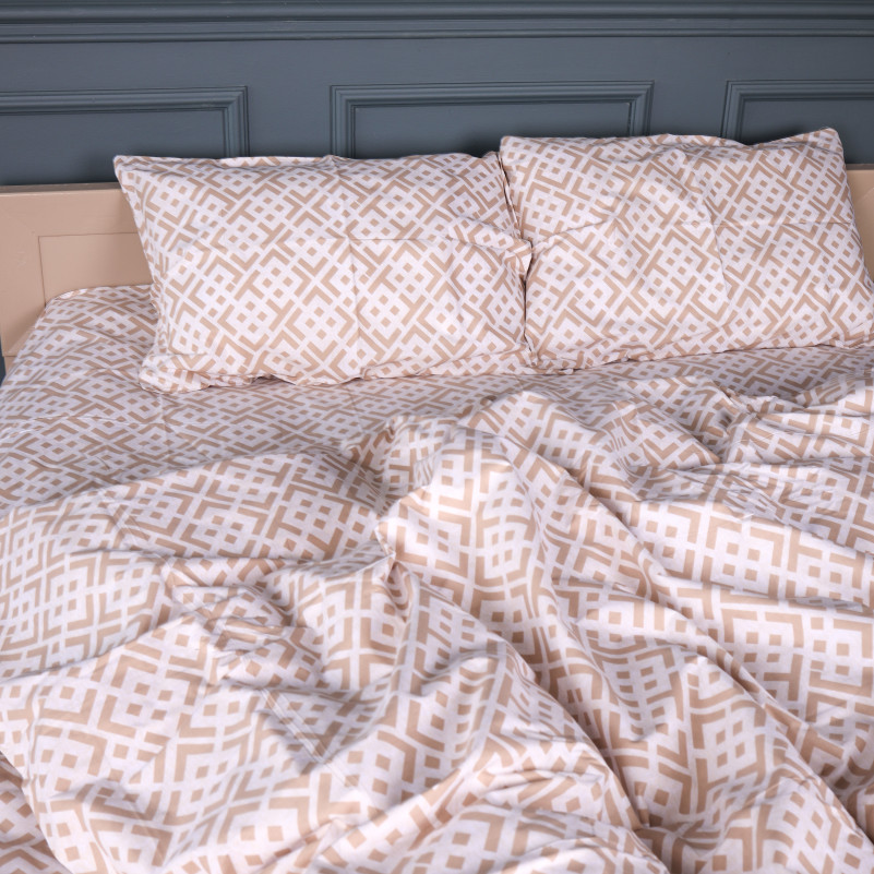 Комплект постільної білизни Бязь 17-0948 Abstract Beige - 5