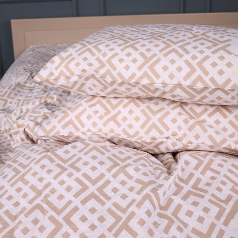 Комплект постільної білизни Бязь 17-0948 Abstract Beige - 6