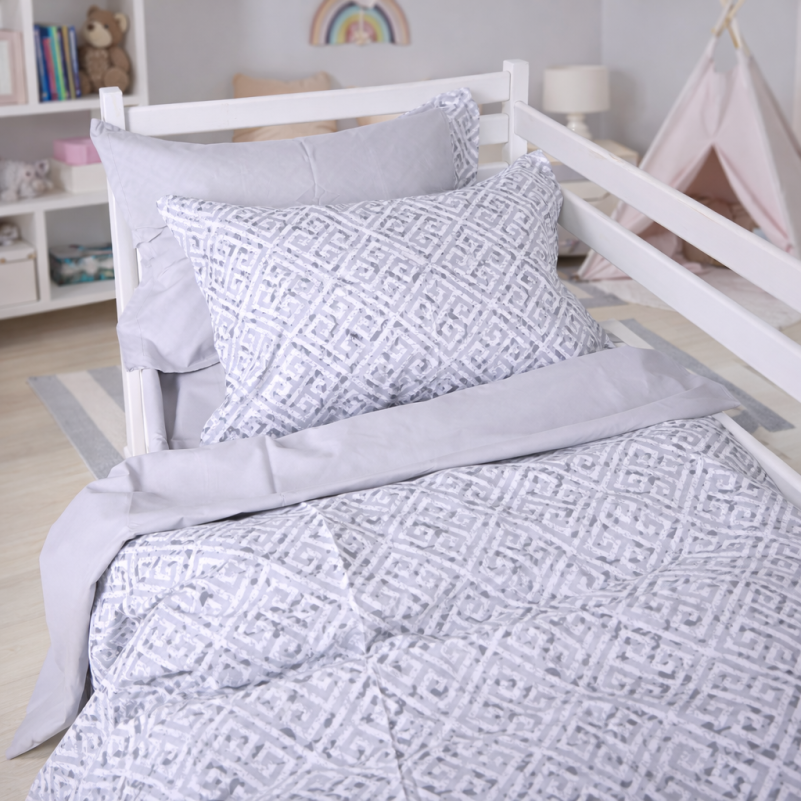 Комплект постельного белья JUNIOR Poplin 00-6 geometry grey - 7