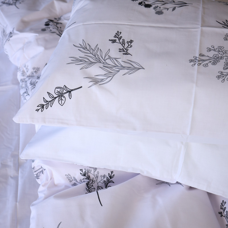 Наволочка Бязь 17-0956 White Botanica - 2