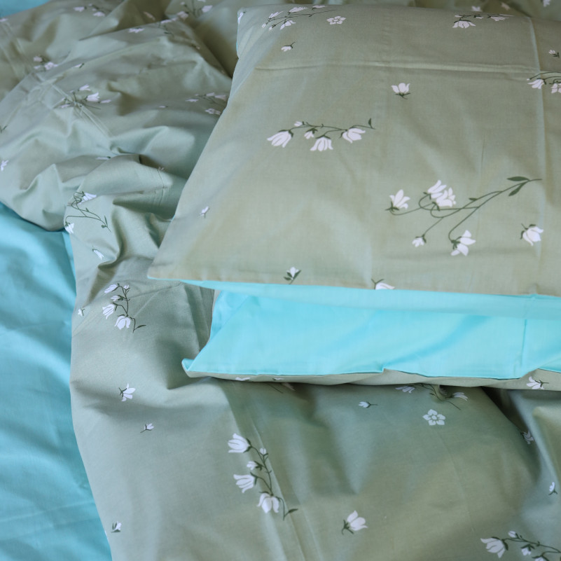 Пододеяльник Ranforce Elite 17-4736 Green leaves - 4