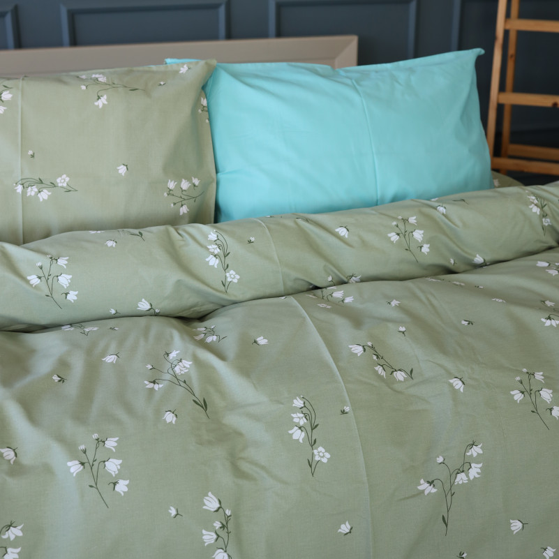 Пододеяльник Ranforce Elite 17-4736 Green leaves - 2