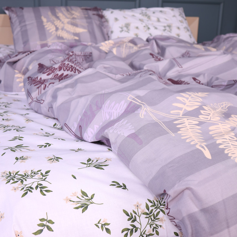 Пододеяльник Ranforce Elite 17-0668 Grey Blooms - 3