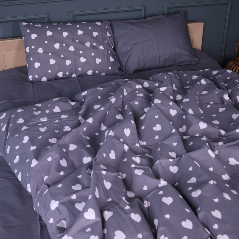 Комплект постільної білизни Бязь 17-0966 Hearts Story