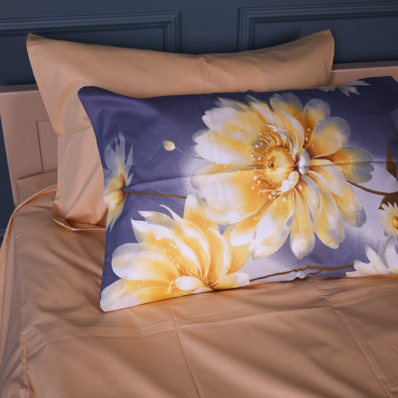 Комплект постельного белья  Сатин 22-1471 Golden Bloom - 5