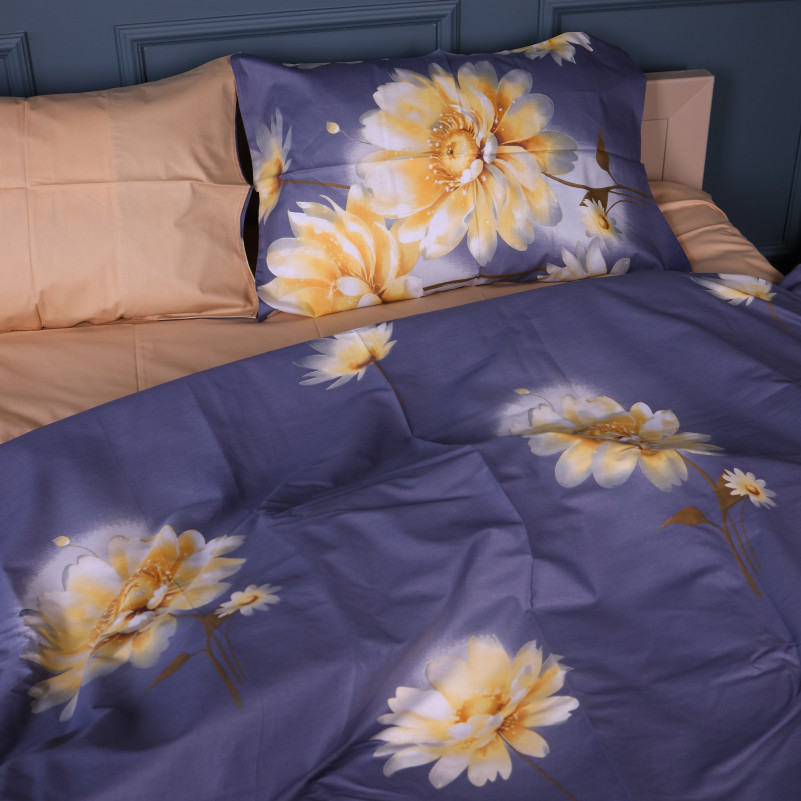 Комплект постельного белья  Сатин 22-1471 Golden Bloom - 2