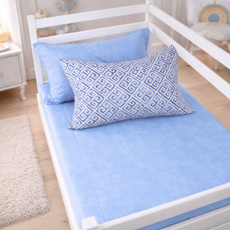 Комплект постельного белья  JUNIOR Poplin 00-5 geometry blue - 8