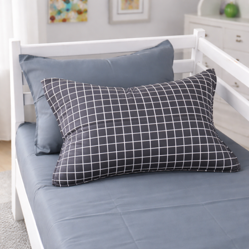 Комплект постельного белья Сатин JUNIOR 22-1372 Silver Checkered - 4