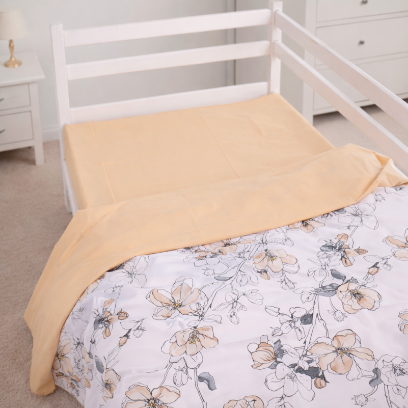Комплект постільної білизни Поплін TEENAGER Poplin 00-2 beige flowers - 7