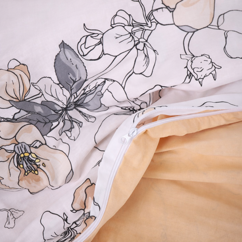 Комплект постельного белья  JUNIOR Poplin 00-2 beige flowers - 8