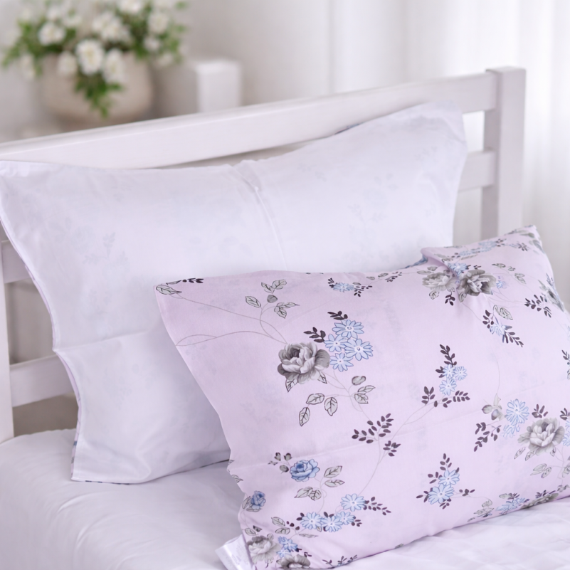 Комплект постельного белья Сатин JUNIOR 22-1377 Flowers on Snow - 4