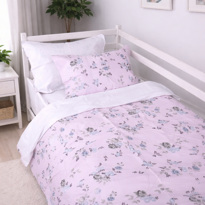 Комплект постельного белья Сатин JUNIOR 22-1377 Flowers on Snow