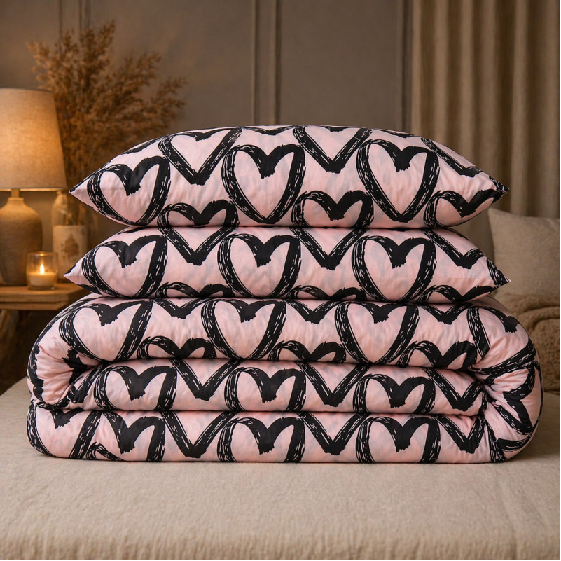 Комплект постельного белья Ranforce Elite 17-0962 Heart Lines