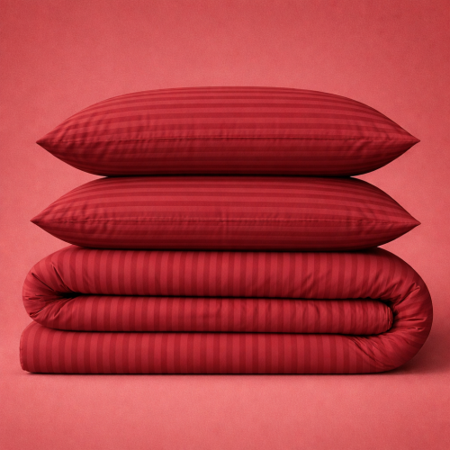 Комплект постільної білизни Бязь 17-0608 Stripe Red