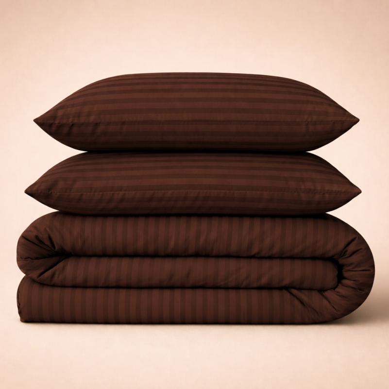Постільна білизна Бязь 17-0617 Stripe Brown