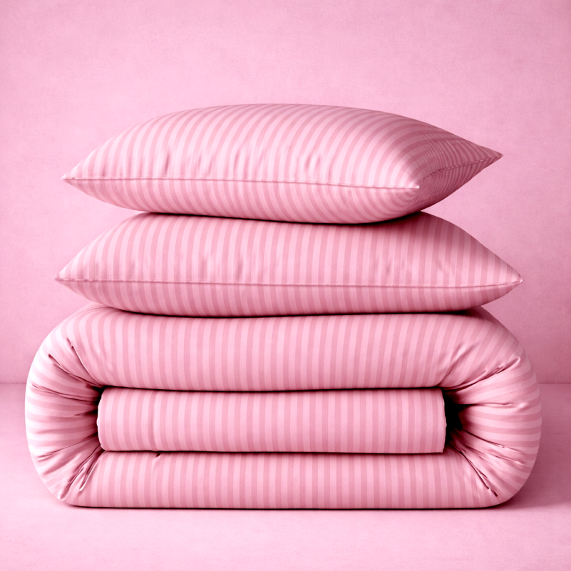 Пододеяльник MirSon Ranforce Elite 17-0607 Stripe Pink