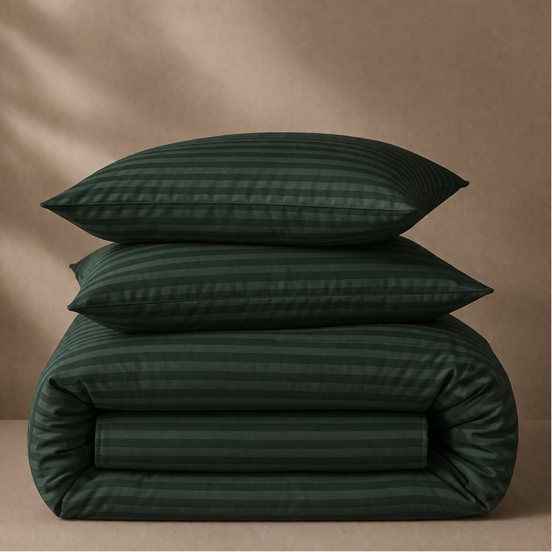 Пододеяльник MirSon Ranforce Elite 17-0612 Stripe Emerald