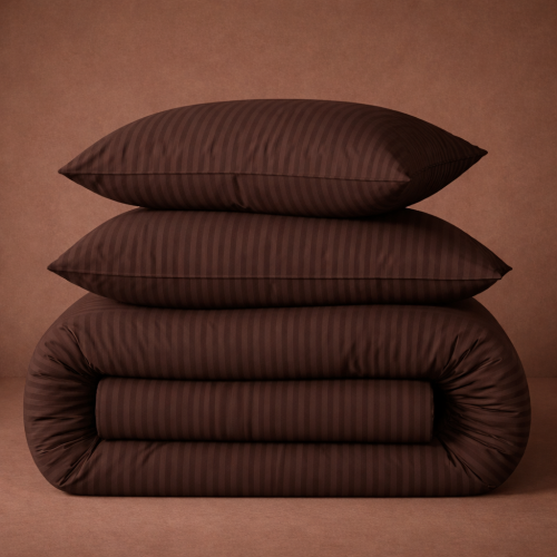 Комплект постільної білизни MirSon Ranforce Elite 17-0617 Stripe Brown