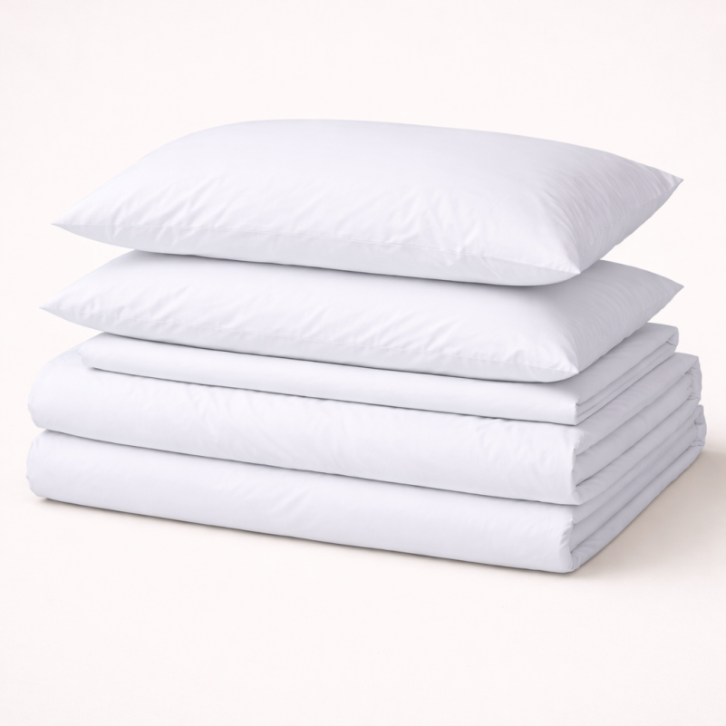 Простынь на резинке №18-0000 White Mikrosatin Premium - высота 25 см (детские 10 см)