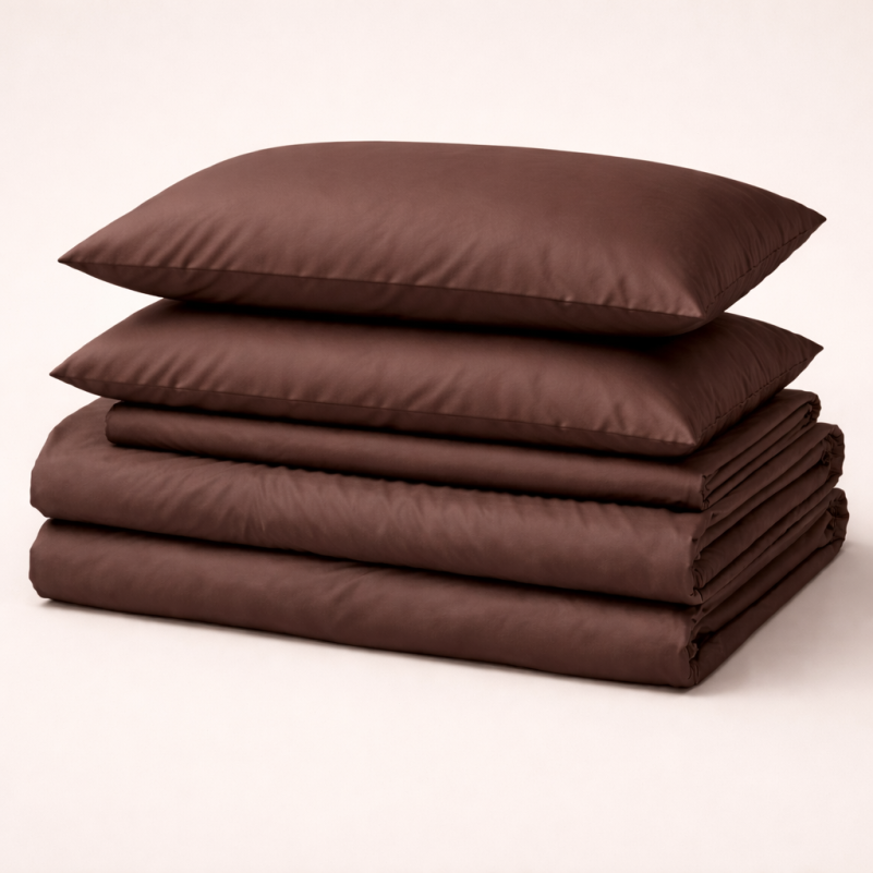 Простынь на резинке №19-1230 Friar Brown Mikrosatin Premium - высота 25 см (детские 10 см)