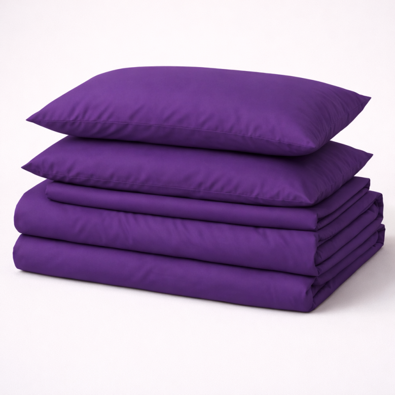 Простынь на резинке №19-3424 Sunset Purple Mikrosatin Premium - высота 25 см (детские 10 см)