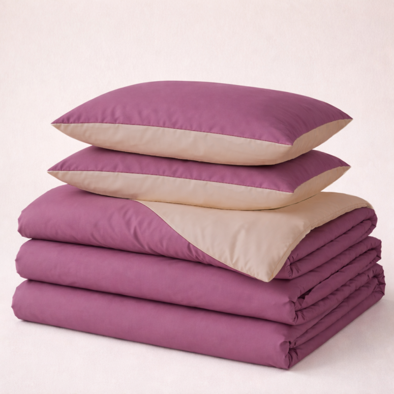 Комплект постельного белья Nazaret (17-1608 +15-1214) Mikrosatin Premium Двухсторонний