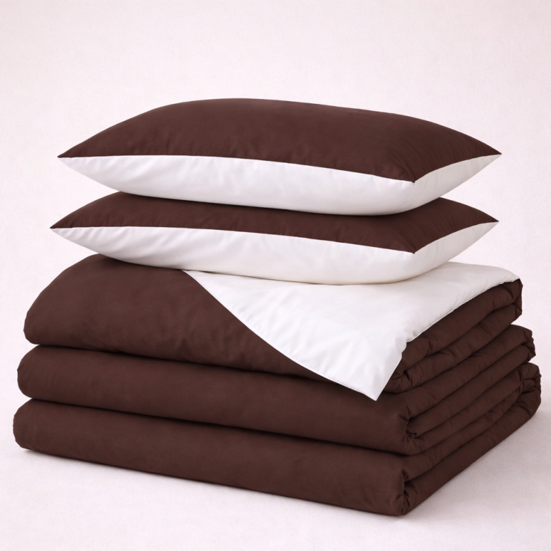 Комплект постільної білизни Oliana (18-0000 + 19-1230) Mikrosatin Premium Двусторонній