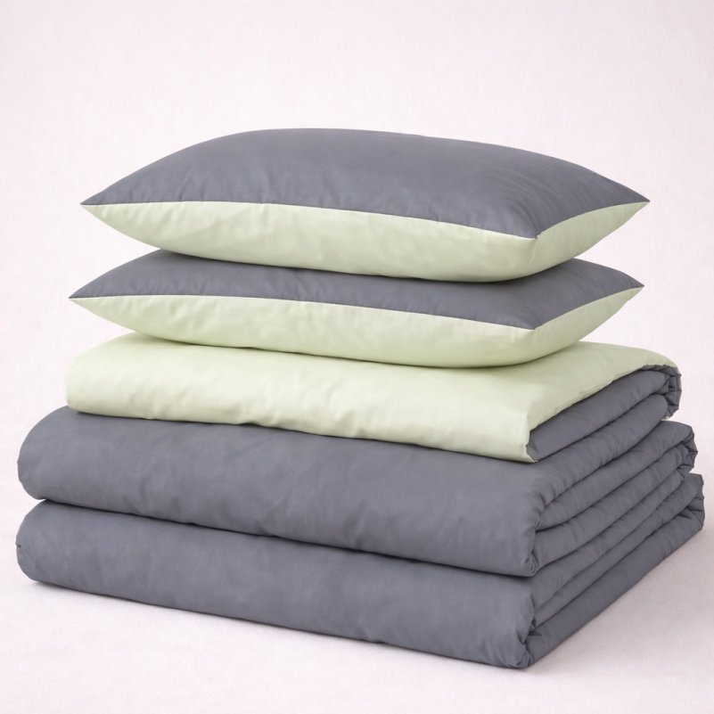 Комплект постільної білизни Sajazarra (12-0525 + 19-0000) Mikrosatin Premium Двусторонній