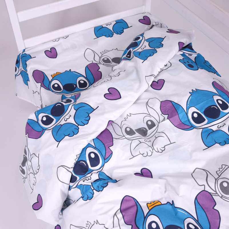 Комплект постельного белья Бязь JUNIOR 17-0910 Stitch Vibes Violet - 12