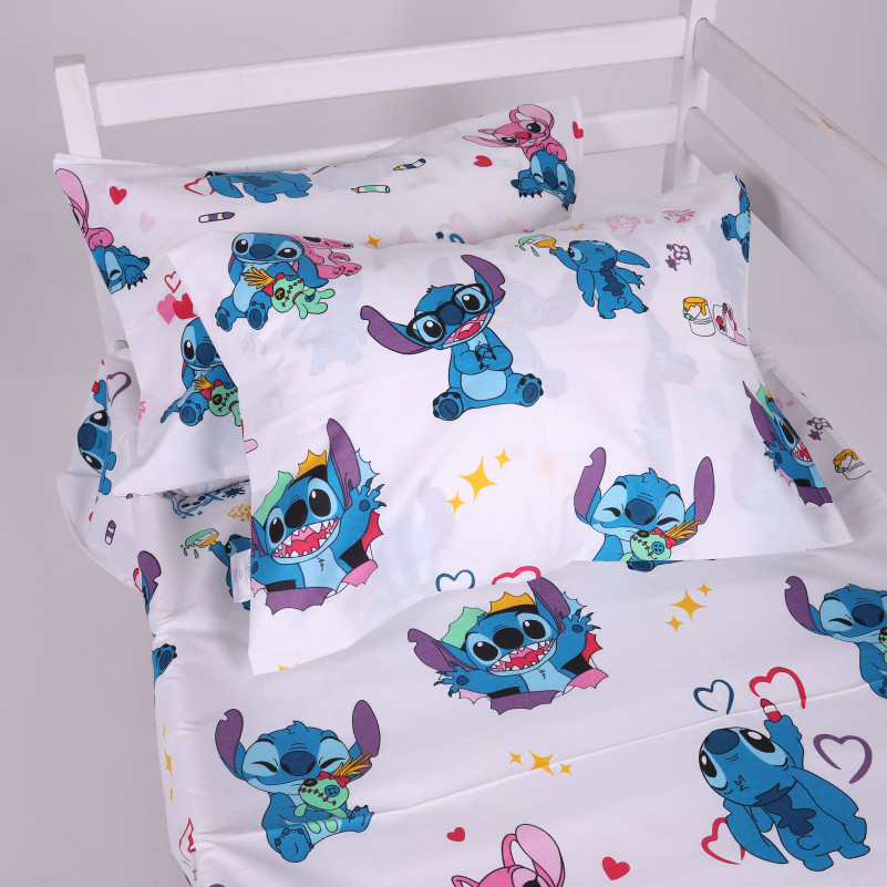 Комплект постельного белья Бязь JUNIOR 17-0909 Cute Stitch White - 5