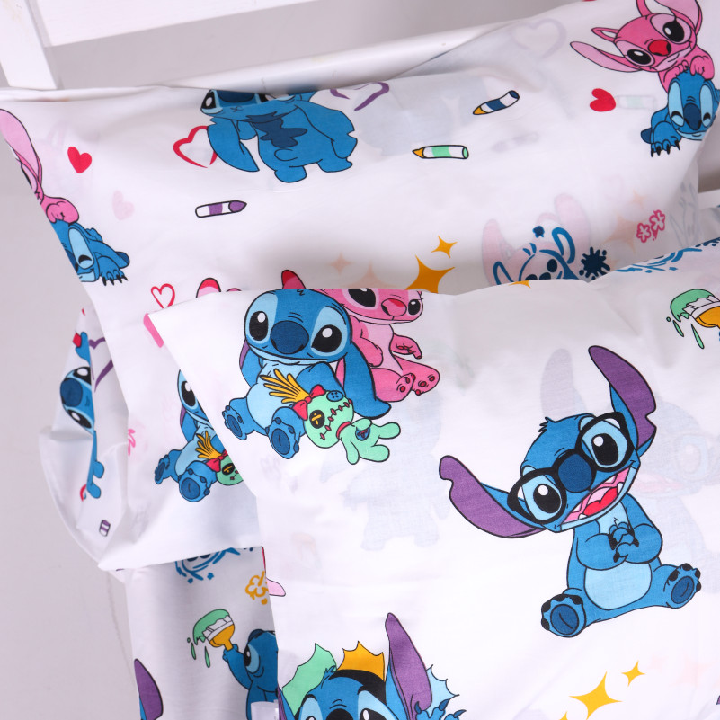 Комплект постельного белья Бязь JUNIOR 17-0909 Cute Stitch White - 7
