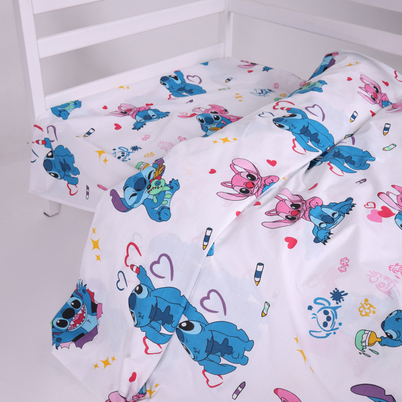Комплект постельного белья Бязь JUNIOR 17-0909 Cute Stitch White - 9