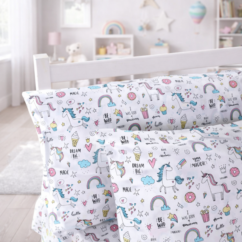 Комплект постельного белья Бязь JUNIOR 17-0932 Tiny Unicorn pink - 5