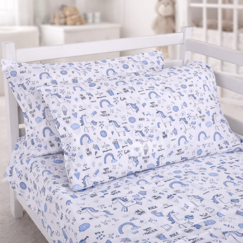 Комплект постельного белья Ranforce Elite JUNIOR 17-0931 Tiny Unicorn blue - 6