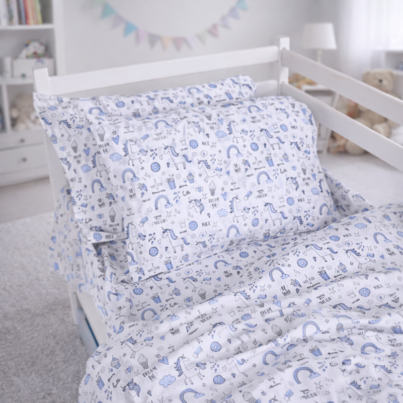 Комплект постельного белья Ranforce Elite JUNIOR 17-0931 Tiny Unicorn blue - 5