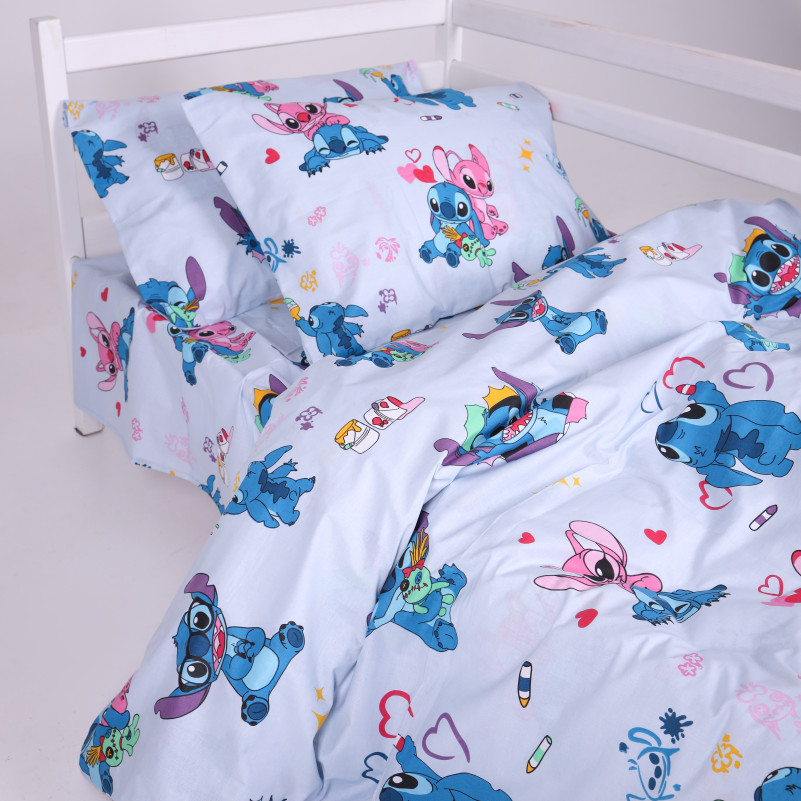 Комплект постельного белья Бязь JUNIOR 17-0908 Cute Stitch Blue - 5