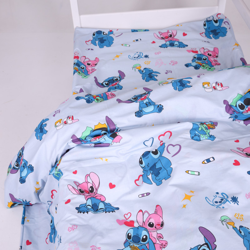Комплект постельного белья Бязь JUNIOR 17-0908 Cute Stitch Blue - 8