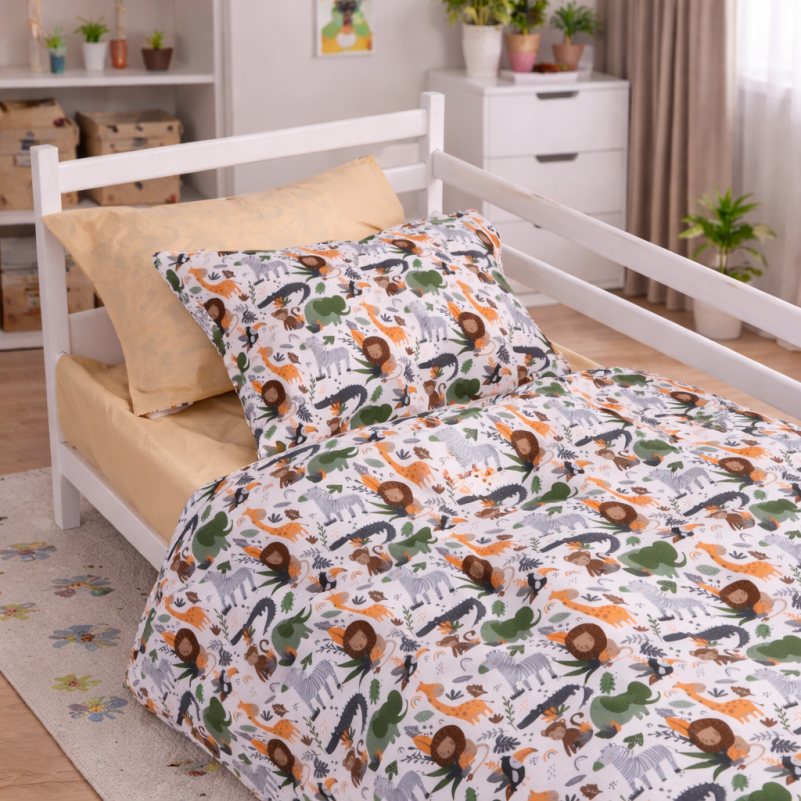 Комплект постельного белья  Ranforce Elite JUNIOR 17-0920 Jungle Friends - 7