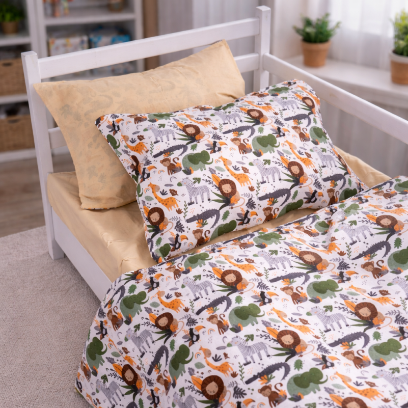 Комплект постельного белья Бязь JUNIOR 17-0920 Jungle Friends