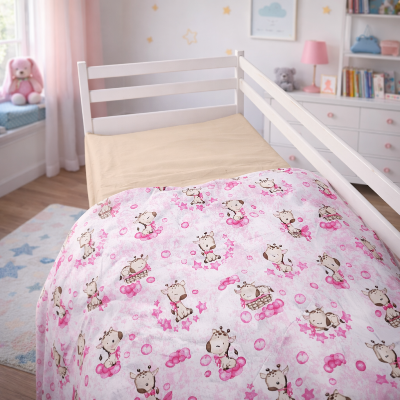 Комплект постельного белья Бязь JUNIOR 17-0923 Tiny Giraffes pink - 8