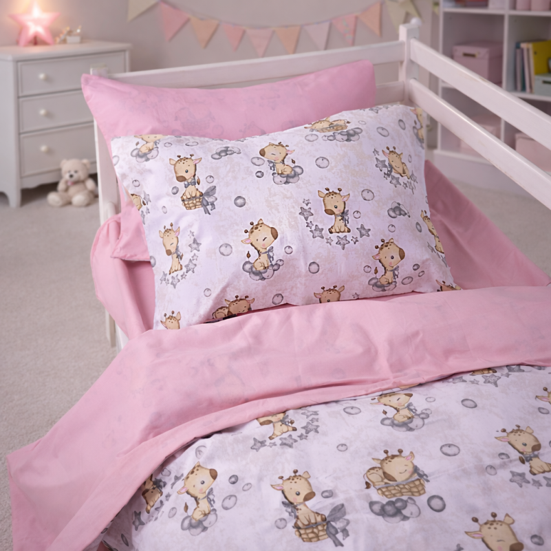 Комплект постельного белья  Ranforce Elite JUNIOR 17-0922 Tiny Giraffes gray - 8