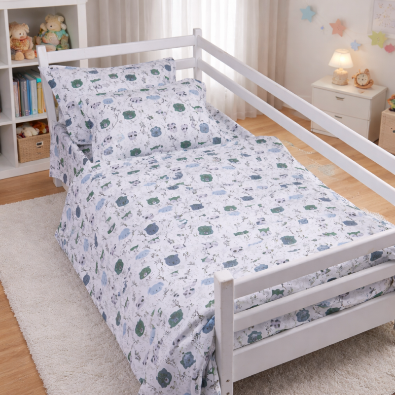 Комплект постельного белья Бязь JUNIOR 17-0933 Panda Friends - 7